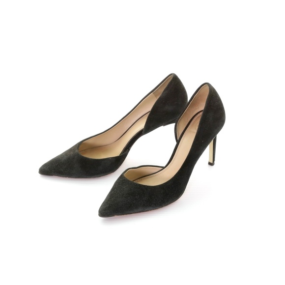 Tory Burch Classic Half D’Orsay Soho Lux Suede Black Pumps Heels Womens 9M - Picture 3 of 9